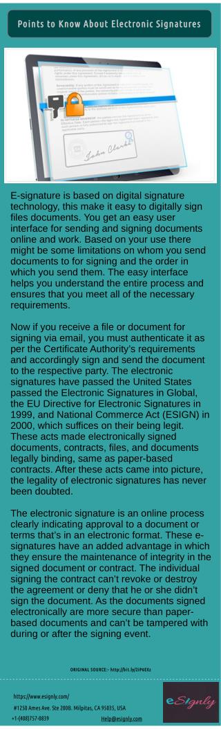 Basic Things About e-Signatures