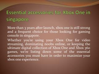 Essential accessories for Xbox One in singapore