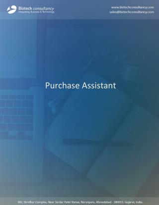 Purchasing Assistant Microsoft Dynamics CRM Plugin