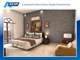 Important Indian Interior Design Characteristics