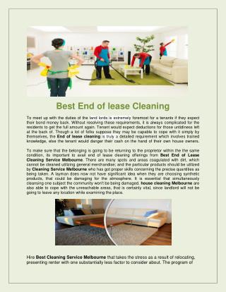 End of Lease Cleaning service Melbourne