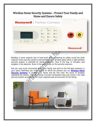 Wireless Home Security Systems – Protect Your Family and Home and Ensure Safety