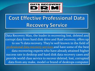Cost Effective Professional Data Recovery Service