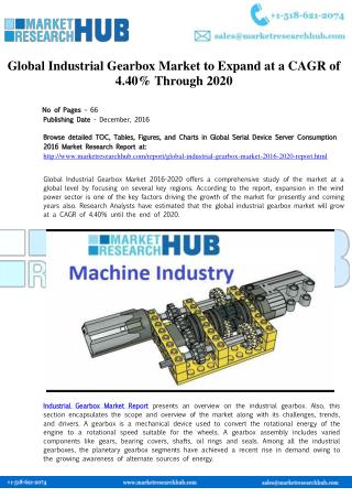 Global Industrial Gearbox Market Research Report 2020