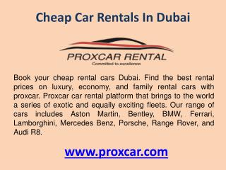 Cheap Car Rentals in Dubai