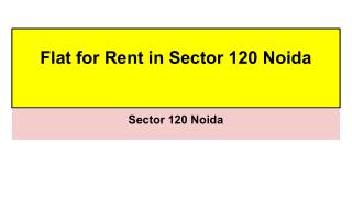 Flat for Rent in Sector 120 Noida