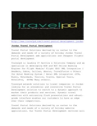 Jordan Travel Portal Development