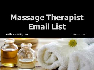 Massage Therapist Email List