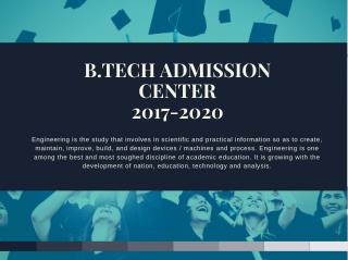 B.tech Admission 2017