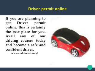 Driver permit online