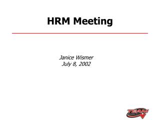 HRM Meeting