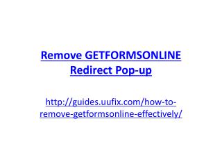 Remove Getformsonline Redirect Pop-up