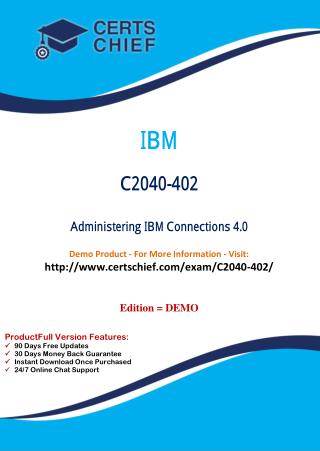 C2040-402 Certification Dumps with PDF Answers