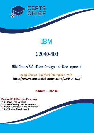 C2040-403 Certification Dumps with PDF Answers