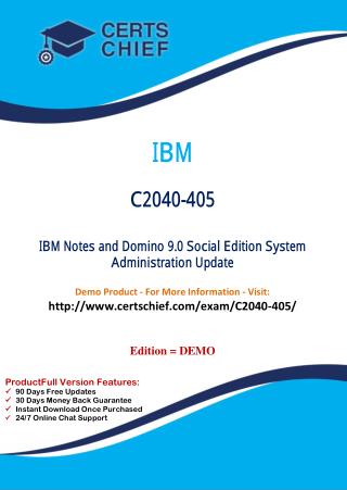 C2040-405 Certification Dumps with PDF Answers