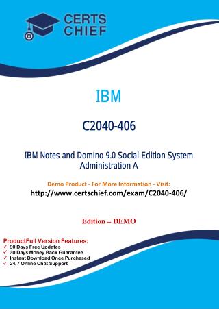C2040-406 Certification Dumps with PDF Answers