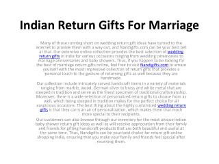 Wedding Return Gifts