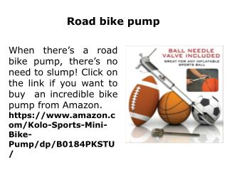 Road bike pump