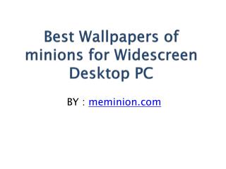 Best Wallpapers of minions for Widescreen Desktop PC