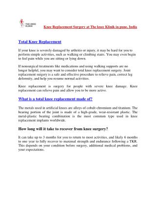 Total knee replacement