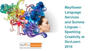 Mayflower Language Services and Summa Linguae – Sparkling Creativity at DevLearn 2016
