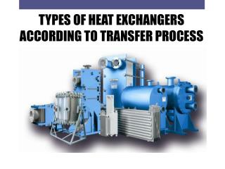 TYPES OF HEAT EXCHANGERS ACCORDING TO TRANSFER PROCESS