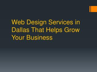 Dallas Webdesign at Low Cost