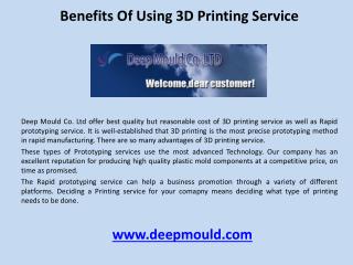 Benefits of using 3D printing service