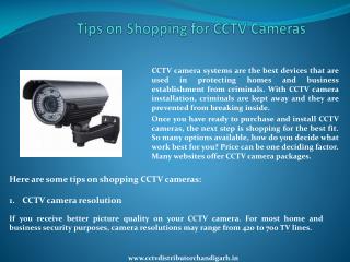 Tips on Shopping for CCTV Cameras