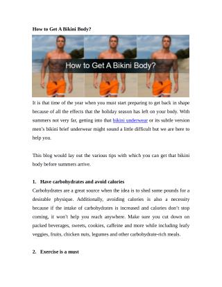 How to Get A Toned Body?