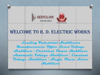 Servo Voltage Stabilizer Manufacturers