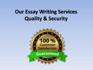 Our Essay Writing Services Quality