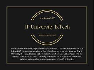 IP Admission 2017