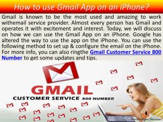 How to use Gmail App on an iPhone?