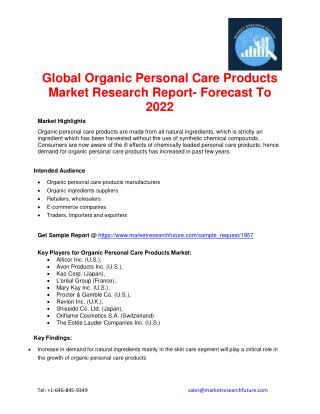 Organic Personal Care Products Market Rising at 6% CAGR due to Increasing Consumer Preference for Organic Products