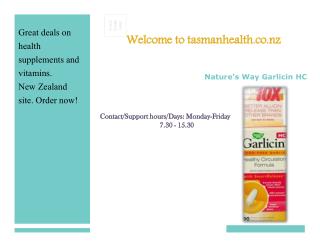 tasmanhealth.co.nz | Nature's Way Garlicin HC