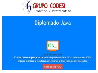 Curso Diplomado de Java - Grupo Codesi