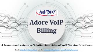 Adore VoIP Billing : A famous and extensive Solution to strides of VoIP Service Providers