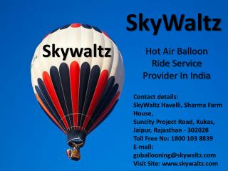 Hot Air Balloon Ride in India | Air Balloon Rides