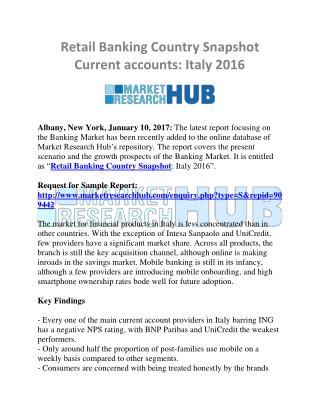 Italy Retail Banking Country Snapshot Current Accounts 2016