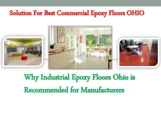 Solution For best Commercial Epoxy Floors OHIO