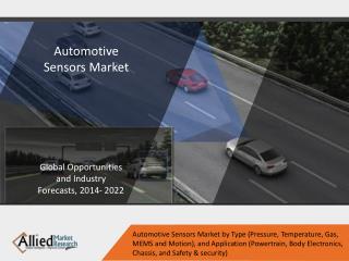 Automotive Sensors Market to Reach $37 Billion, Globally, by 2022