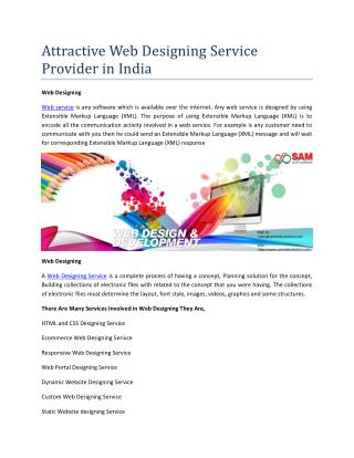 Attractive Web Designing Service Provider in India