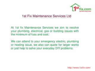 st Fix Maintenance Services Ltd