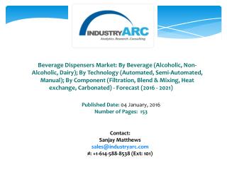 Beverage Dispensers Market Driven by Increasing Demand of Hotel Industry