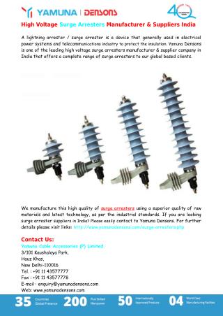 High Voltage Surge Arresters Manufacturer & Suppliers India