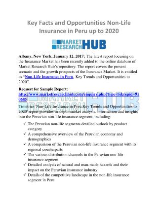 Key Facts and Opportunities Non-Life Insurance in Peru Market Research Report 2020