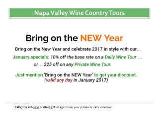 Napa wine tasting private tours