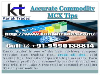 Accurate Commodity MCX Tips