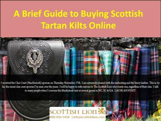 A Brief Guide to Buying Scottish Tartan Kilts Online
